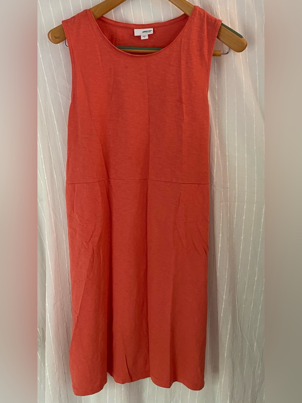 J.Jill Shift Dress Women’s M Sleeveless Midi Cotton Pockets Summer RN#97641